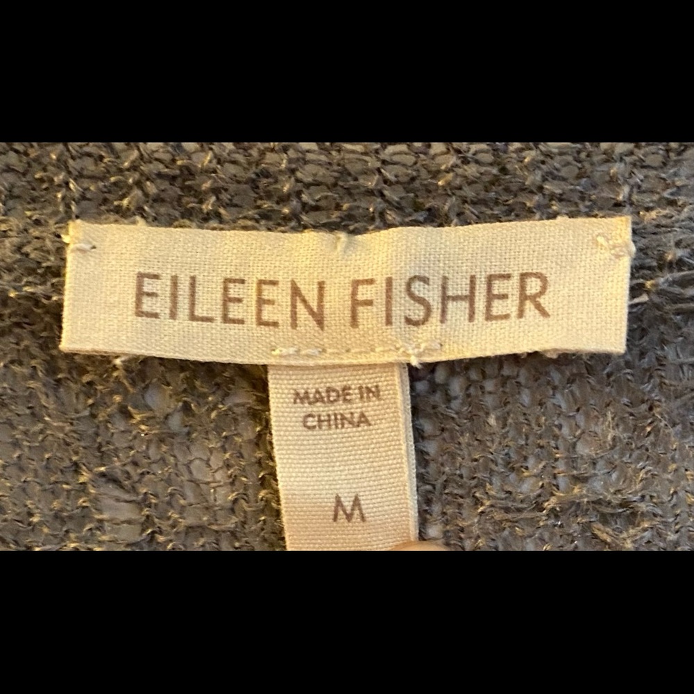 Eileen Fisher 100% Linen Sweater Cardigan (Size: Medium) - Picture 5 of 9